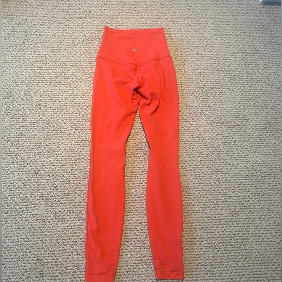 Lululemon Align Leggings -bright red -size 2 - Picture 2 of 4